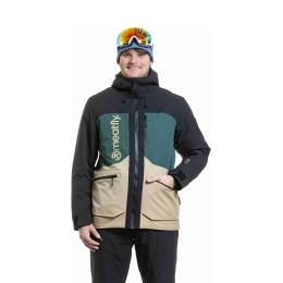 Pánská zimní bunda na lyže/snowboard Meatfly Manifold jacket 2 5/26 Black/Safari