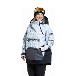 Zimní bunda na lyže/snowboard Meatfly Maddie 2 5/2 6 White Camo/Black