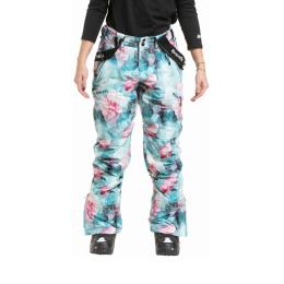 Dámské zimní kalhoty na lyže/snowboard Meatfly Foxy 2 5/2 6 Pink Flowers