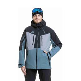 Pánská zimní bunda na lyže/snowboard Meatfly Cronos 25/26 Black/Blue Sea