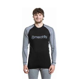 Pánské merino tričko Meatfly Carl 25/26 Charcoal Heather