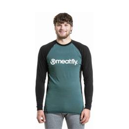 Pánské merino tričko Meatfly Carl 25/26 Black/Botanical