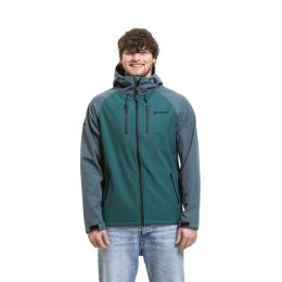 pánská podzimní softshell bunda Meatfly Rasmussen 202 6 Botanical/Blue Sea