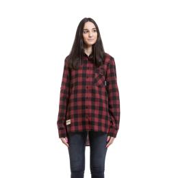 Dámská košile Meatfly Courtney 2026 Black / Bordo