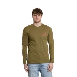 Pánské tričko s dlouhým rukávem Meatfly Judgement 30 2026 Khaki Green