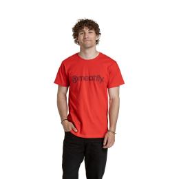 Pánské tričko Meatfly Striped Logo 2026 Bright Red