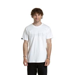 Pánské tričko Meatfly Striped Logo 2026 White