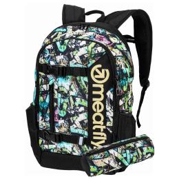 Batoh Meatfly Basejumper 26/27 Green Graffitiy 22L