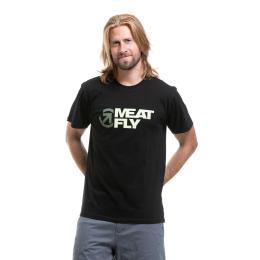 Pánské tričko Meatfly Revital 26/27 Black/Green