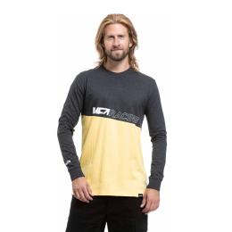 Pánské tričko s dlouhým rukávem Meatfly Judgement 26/27 Yellow Cream / Charcoal Heather