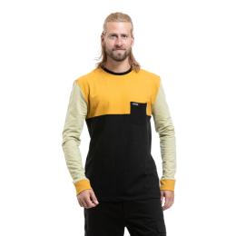 Pánské tričko s dlouhým rukávem Meatfly Harvey 26/27 Olive Light / Honey