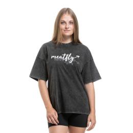 Dámské tričko Meatfly Vexey 26/27 Black Acid Wash / Mirror Logo