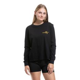 Dámské triko s dlouhým rukávem Meatfly Donnie 26/27 Black/Brown Mnt