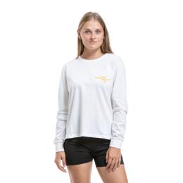 Dámské triko s dlouhým rukávem Meatfly Donnie 26/27 White/Brown Mnt