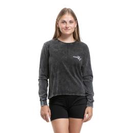 Dámské triko s dlouhým rukávem Meatfly Donnie 26/27 Black Acid Wash / Gray Mnt