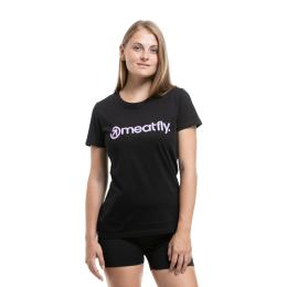 Dámské triko Meatfly Ladies MF Logo 26/27 Black/Orchid