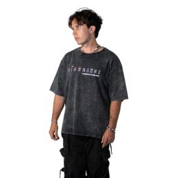 Unisex tričko Meatfly Big Shock Krajdos 26/27 Black Acid Wash